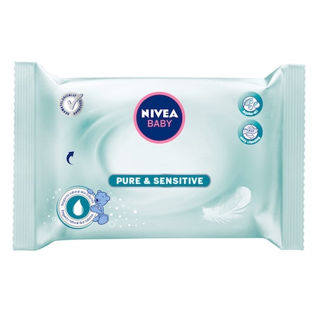 Consumabile hartie - Nivea baby servetele umede 63buc pure sensitive