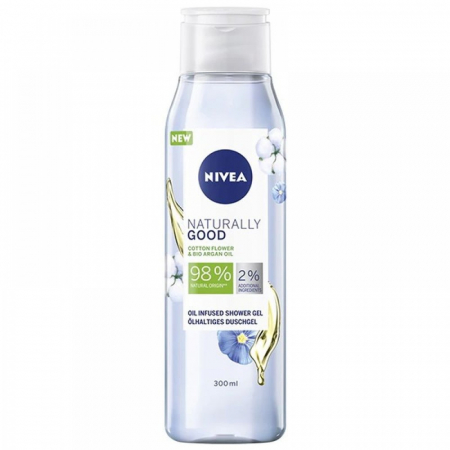 Ingrijirea corpului - Nivea gel dus 300ml naturally good cotton flower argan oil