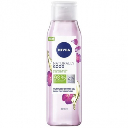Ingrijirea corpului - Nivea gel dus 300ml naturally good wild rose argan oil