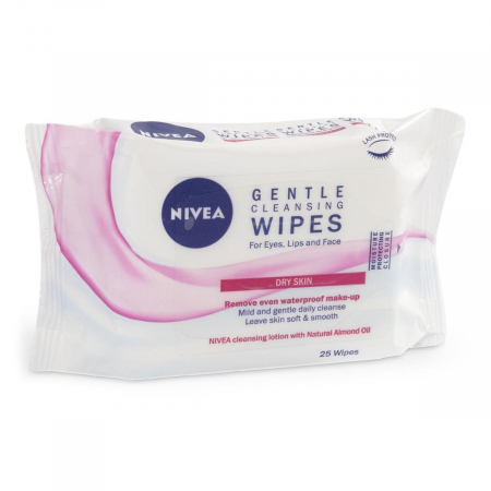 Dischete demachiante - Nivea servetele umede demachiante 25buc dry skin