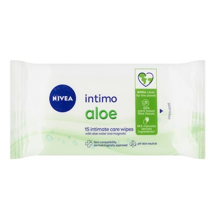 Consumabile hartie - Nivea servetele umede intime 15buc aloe