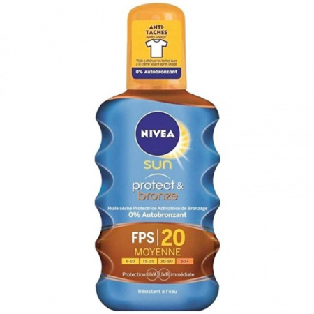 Lotiune plaja - Nivea sun 200ml spray protect&bronze spf20