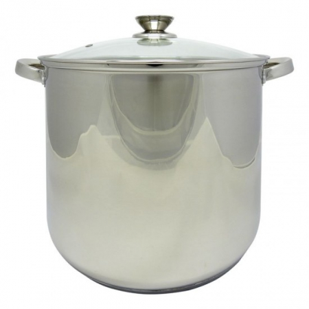 Vase si accesorii bucatarie - Oala inox pentru gatit cu capac 4.3l 18x17cm mx