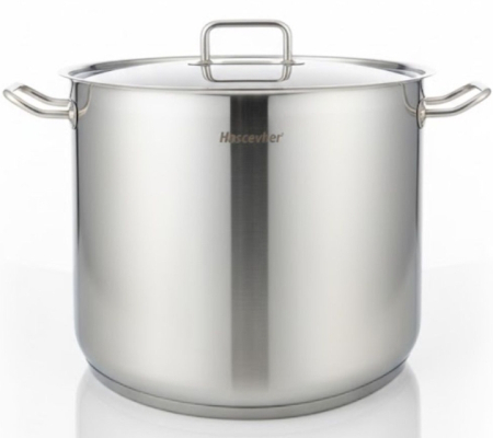 Oale - Oala inox profesionala 50 L Hascevher 40 x 40 cm cu fund dublu