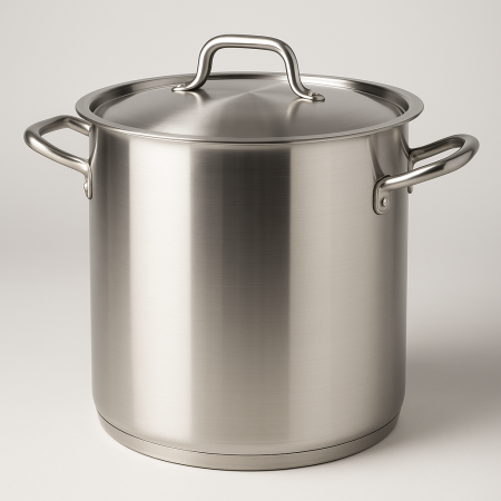 Oala inox profesionala GASTRO cu capac pentru supe si ciorbe, fund dublu, 21 L [3]