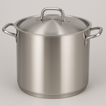 Oale - Oala profesionala GASTRO inox, fund dublu, 20x20 cm, 6 L, cu capac