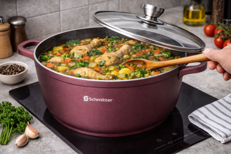 Oală Schmitter cu Capac – Aluminiu Turnat cu Acoperire Ceramică, 32 cm, 9 L, Model 301.32 TC [1]