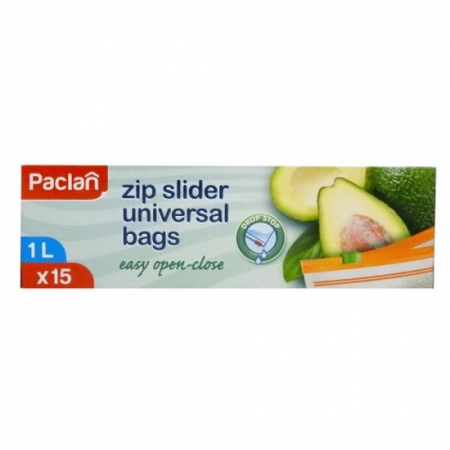 Pungi alimentare - Paclan pungi congelator zip 1l 15buc