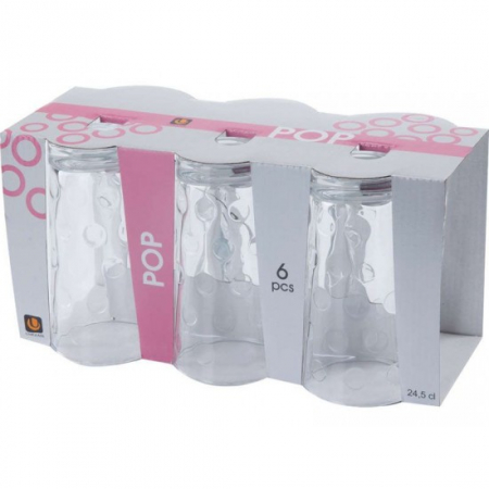 Pahare - Pahar apa alb 24.5cl pop 6buc 51056-sl6b6