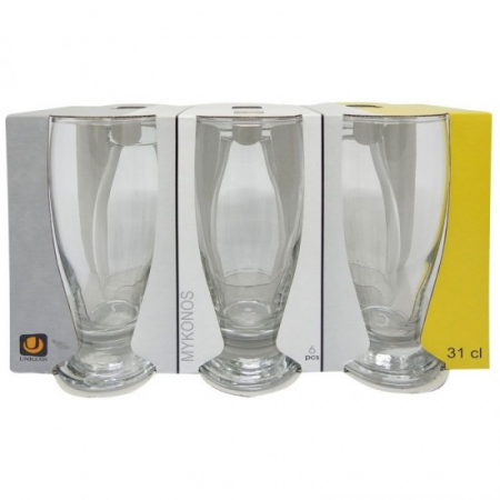 Pahare - Pahar bere alb 31cl mykonos 6buc 92400-sl6b6