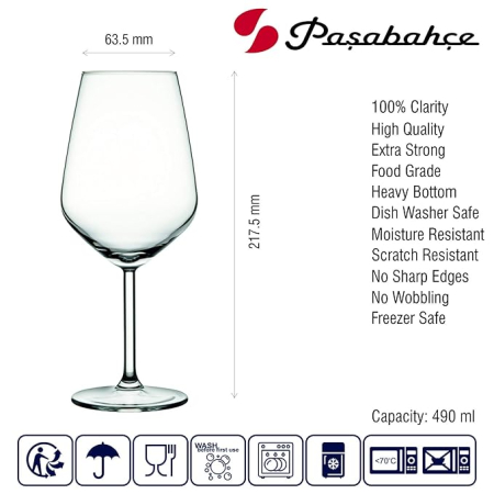 Pahar de Vin Rosu Pasabahce Allegra 490 ml [5]