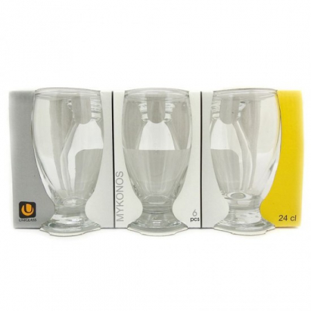 Vase si accesorii bucatarie - Pahar juice alb 25cl mykonos 6buc 93301-sl6b8