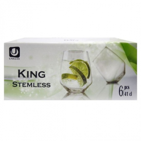 Pahar King Stemless 410 ml  6 Buc / Set  – Eleganță modernă pentru orice băutură [1]
