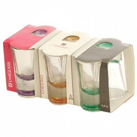 Vase si accesorii bucatarie - Pahar liqueur color 3.4cl cheerio 6buc/set 56088cb53-sv6b16