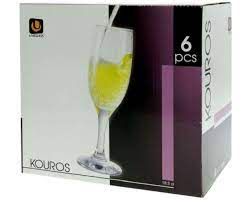 Vase si accesorii bucatarie - Pahar picior coniac alb 24cl kouros 6buc 97502-gb6