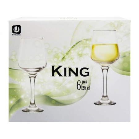 Pahare - Pahar picior vin alb 28cl king 94512-gb6b4