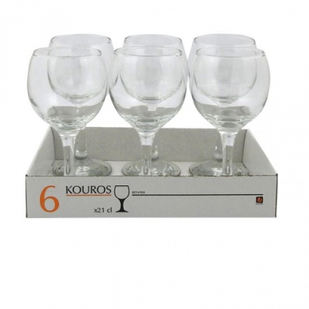 Pahare - Pahar picior vin rosu 21cl kouros 6buc tavita 93502-sc6b8