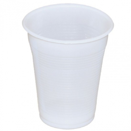 Uz casnic si menaj - Pahare plastic alb 200ml 100buc/set smx
