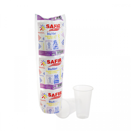 Pahare plastic transparent 330ml 50buc/set smx [2]
