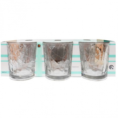Vase si accesorii bucatarie - Pahar whisky alb 28.5cl diamond 53150-sl6b6