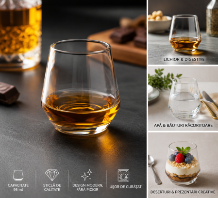 Pahare din Sticlă pentru Lichior LAL 304 – 95 ml, 6 Buc / Set [1]