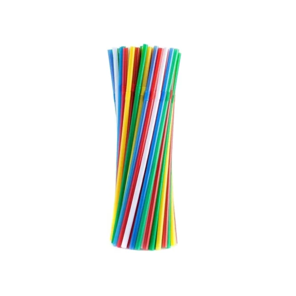 Unica folosinta - Paie Flexibile Colorate 80 Buc / Set
