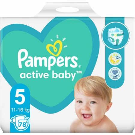 Scutece copii - Pampers new giant pack nr5 11-18/11-16kg 64buc