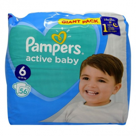 Scutece copii - Pampers new giant pack nr6 15/13-18kg 56buc
