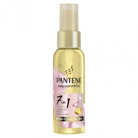 Tratamente par - Pantene ulei par 100ml 7 in 1 biotin castor oil rose water