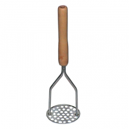 Vase si accesorii bucatarie - Pasator cartofi inox cu maner lemn mx