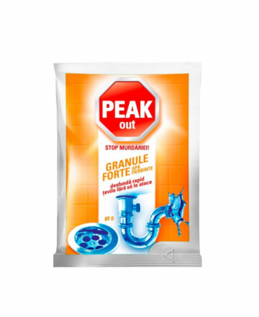 Solutie desfundat - Peak out desfundat chiuveta granule 80g apa fierbinte