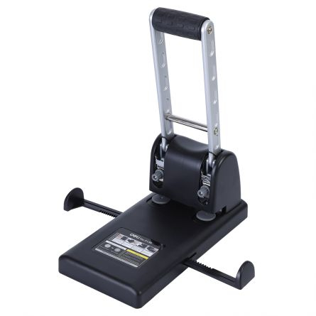 Birotica & Papetarie - Perforator 100 coli Deli E0130, negru, metalic