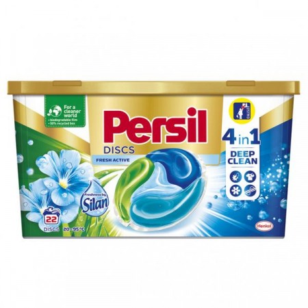 Detergenti rufe - Persil detergent capsule 22buc disc silan active fresh