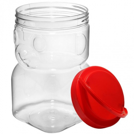 Bricolaj, casa si gradina - Pet borcan 1.5l cu capac 9buc/set ursulet