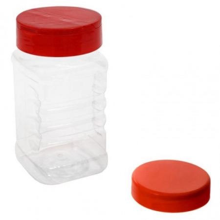 Bricolaj, casa si gradina - Pet borcan 500ml patrat cu capac 63mm 24buc/set