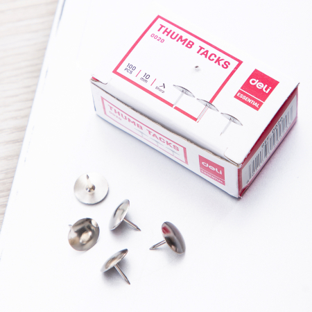 Pioneze metalice Deli – 100 buc/cutie [2]