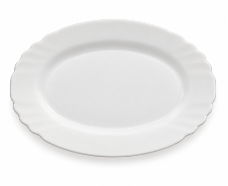 Farfurii - Platou oval din opal alb – 36 cm
