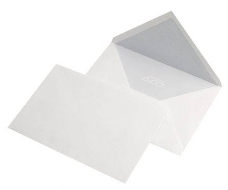 Birotica & Papetarie - Plic C6 gumat alb, 70 g, 114 × 162 mm, clapă V – 25 Buc / Set