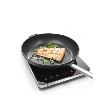 Plita cu inductie profesionala, Hendi, model 2000W, control digital, corp inox, 296x370x(H)42mm [0]