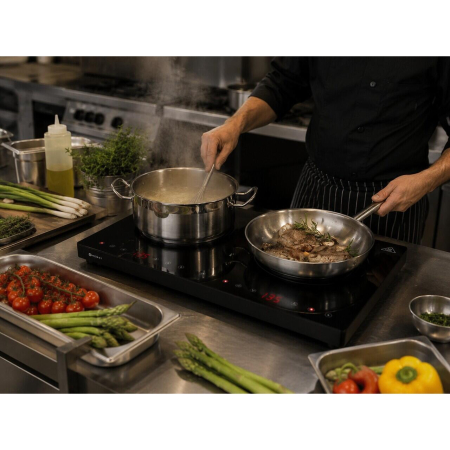 Plita dubla cu inductie Black Line, 3500W, 608x370x(H)61mm [5]