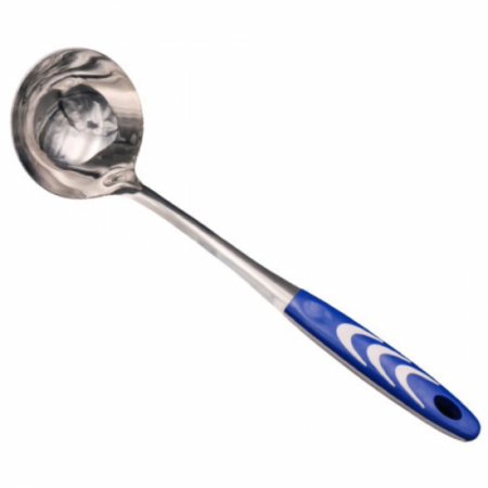 Vase si accesorii bucatarie - Polonic inox maner plastic 33x9.5cm