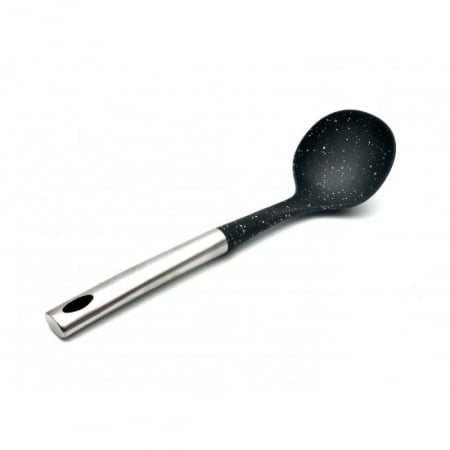 Ustensile bucatarie - Polonic pvc marmurat maner inox 33x9.5cm
