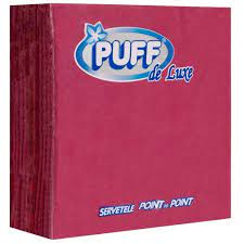 Servetele hartie - Puff de lux servetele 2str 33x33 rosu 40buc