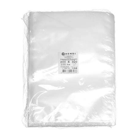 Echipamente Profesionale Bucatarie - Pungi gofrate 200x300mm, Hendi, pentru depozitarea produselor, pentru masini de ambalat tip banda, 100 buc
