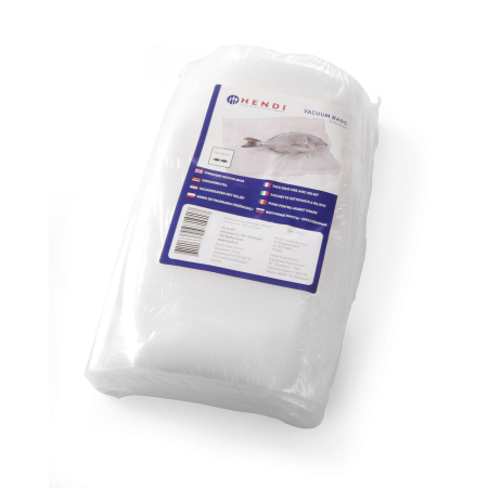Echipamente Profesionale Bucatarie - Pungi vacuum gofrate Hendi, 300x400mm, 2 starturi, grosime 75 microni, 100 buc, filtru UV.