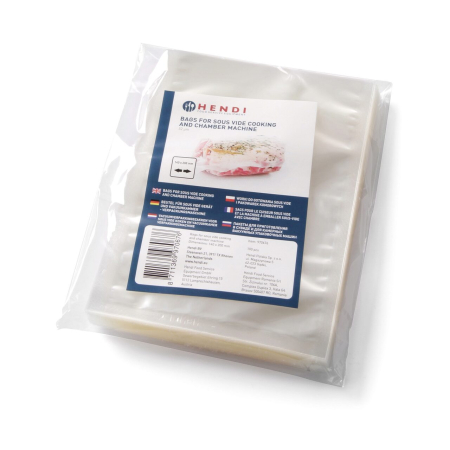 Echipamente Profesionale Bucatarie - Pungi vacuum netede Hendi, 250x350mm, 2 starturi, grosime 75 microni, 100 buc, filtru UV.