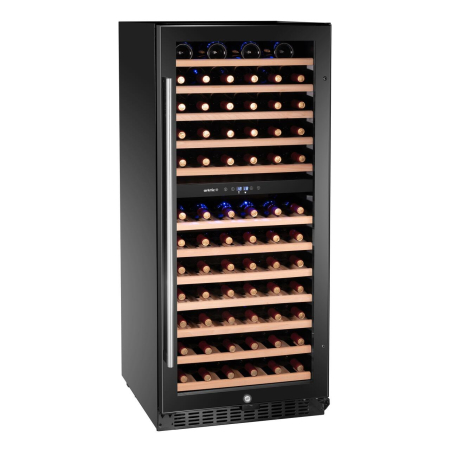 Racitor de vin, 2 zone,124 sticle, Arktic, 265L, Negru, 569x595x(H)1397mm [2]