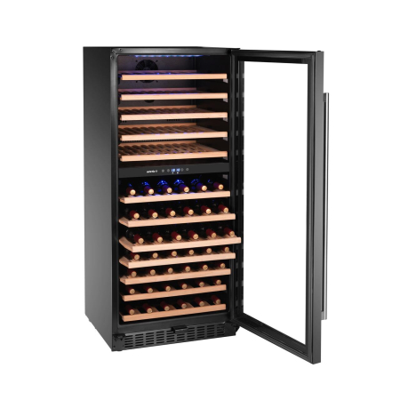 Racitor de vin, 2 zone,124 sticle, Arktic, 265L, Negru, 569x595x(H)1397mm [1]