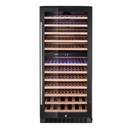 Echipamente frigorifice - Racitor de vin, 2 zone,124 sticle, Arktic, 265L, Negru, 569x595x(H)1397mm