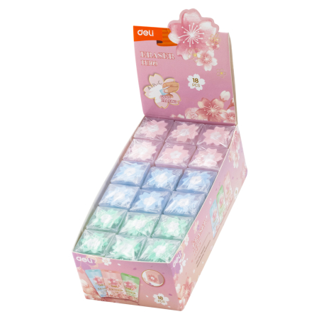 Radieră pentru creion cu motive florale – Deli H309 (20 x 20 x 38 mm) [3]